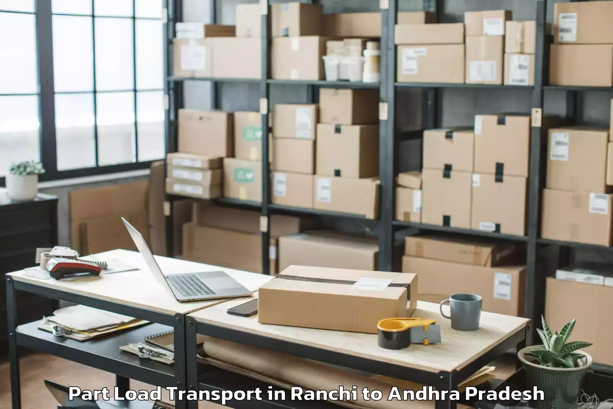 Book Ranchi to Vaddeswaram Part Load Transport Online